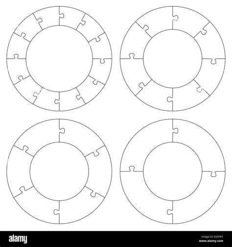 puzzle templates circle Stock Photo - Alamy