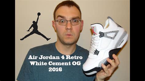 Air Jordan 4 White Cement Og 2016 Review Youtube