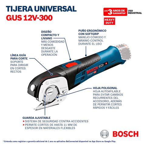 Tijera Universal Inalambrica Bosch Gus 12v 300 Sin Baterias Pernoskim