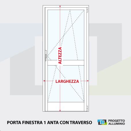 Porta Finestra Anta Con Traverso Progetto Alluminio