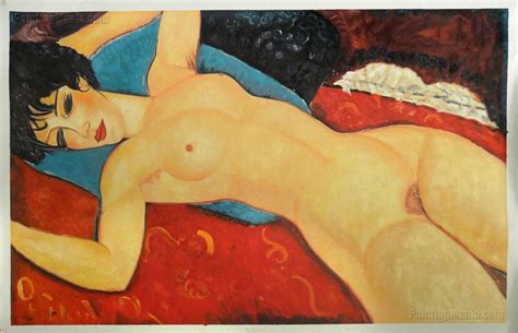 Sleeping Nude With Arms Open Red Nude Amedeo Modigliani Hand Painted