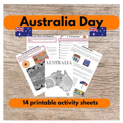 Australia Day Activity Pack Printable Kids Home Learning Worksheet