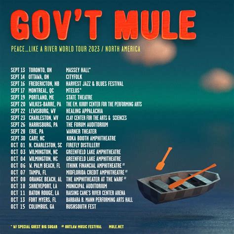 PEACELIKE A RIVER WORLD TOUR ANNOUNCED Gov T Mule