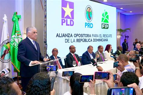 Declaración conjunta PLD FP PRD presentan Alianza Opositora Rescate