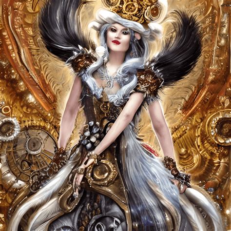Majestic Steampunk Skunk Extreme Centered Portrait · Creative Fabrica