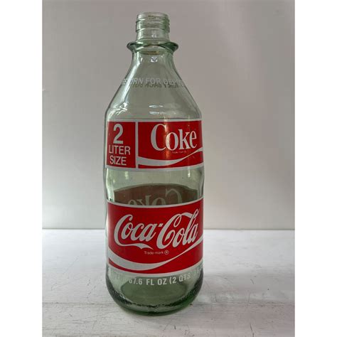 Vintage Glass Coke 2 Litter Bottle - Etsy