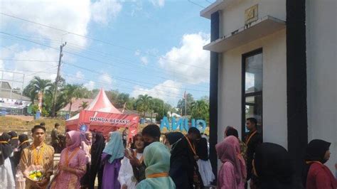 Sinergitas Honda Asp Muntok Pada Pelepasan Siswa Dan Penyerahan Dana