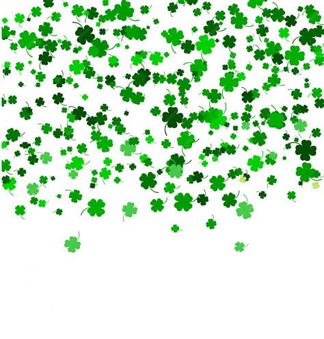 Premium Vector St Patricks Day Background Made Of Four Leaf Clover