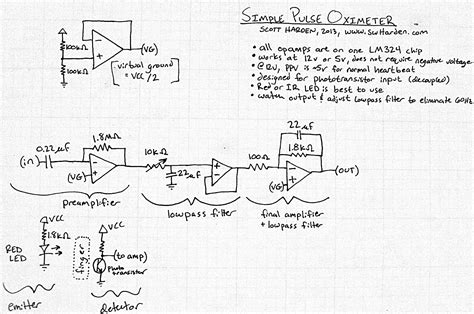 Pulse Oximeter Sensor Circuit Diagram Oximeter Pulse Circuit