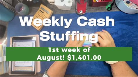 Cash Stuffing Week 1 1 401 00 Debt Sinking Funds Revolving Bills