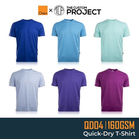 Oren Sport Gsm Quick Dry Round Neck Plain T Shirt Qd Royal Sea