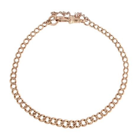 9ct Rose Gold Albert Bracelet 8 Ramsdens Jewellery