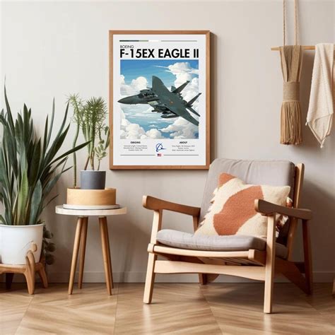 Boeing F 15ex Eagle Ii Poster Multirole Strike Fighter Aviation Art Fighter Jet Print Plane