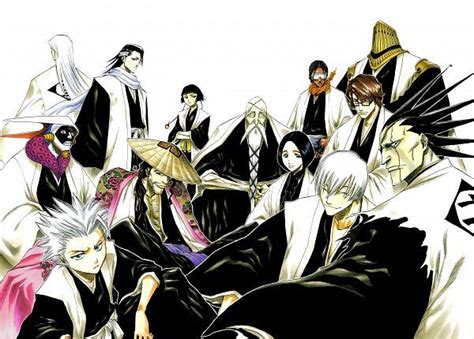 Captains Of All Thirteen Squads Bleach Anime Bleach Captains Bleach