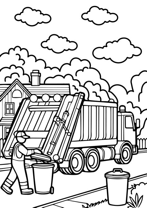 Free Printable Garbage Truck Coloring Page Docpanda