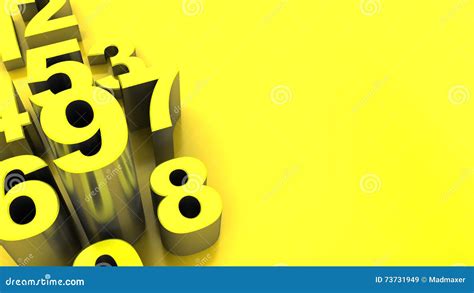 O amarelo numera o fundo ilustração stock Ilustração de amarelo 73731949