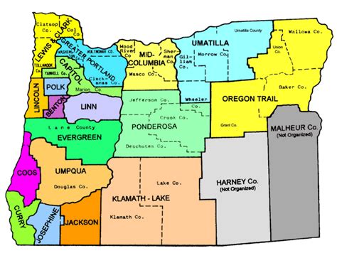 Exploring Oregon Map Of Counties: A Tourist's Guide - 2023 Calendar ...