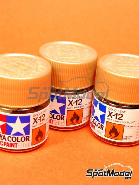 Tamiya 81512 Acrylic Paint Gold Leaf X 12 1 X 10ml Ref X 12 SpotModel