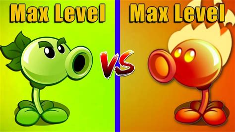 Pvz 2 Max Level Repeater Vs Fire Peashooter Who Will Win Youtube