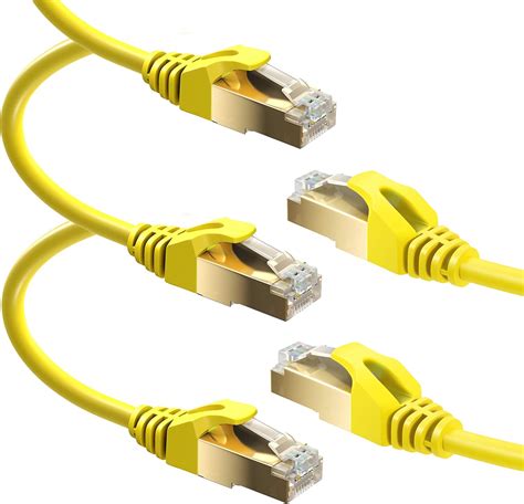 Cat7 Ethernet Cable 5 Ft 5 Pack Rj45 Connector Double Shielded Stp 10