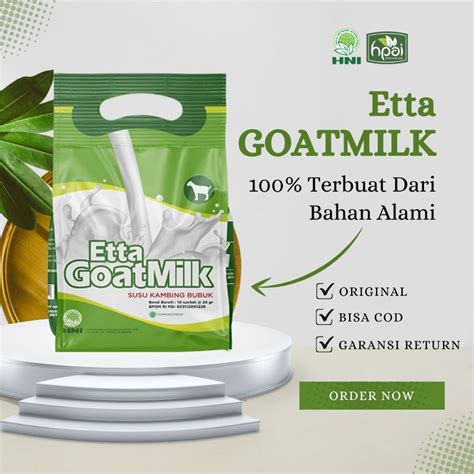 Jual Susu Kambing Original Etta Goat Milk Hni Hpai Susu Weight Herbal