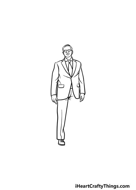 Suit Drawing - How To Draw A Suit Step By Step