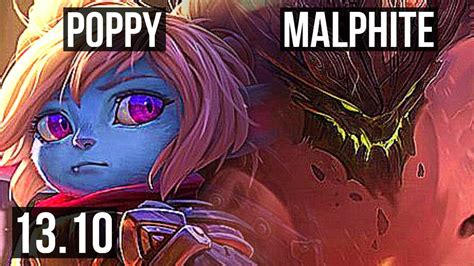 POPPY Vs MALPHITE TOP 3 1 15 2 1M Mastery 1100 Games KR