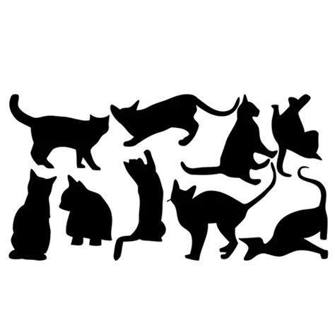 Nine Cats Wall Stickers Removable Vinyl Home Diy Art Kids Room Decal