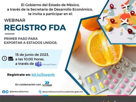 Asiste Al Webinar Registro FDA Y Da El Primer Paso Para Exportar Tus