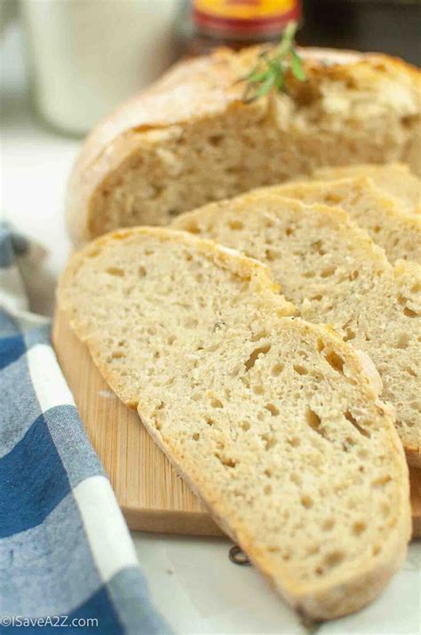 Artisan No Knead Bread Rosemary And Garlic Loaf Recipe