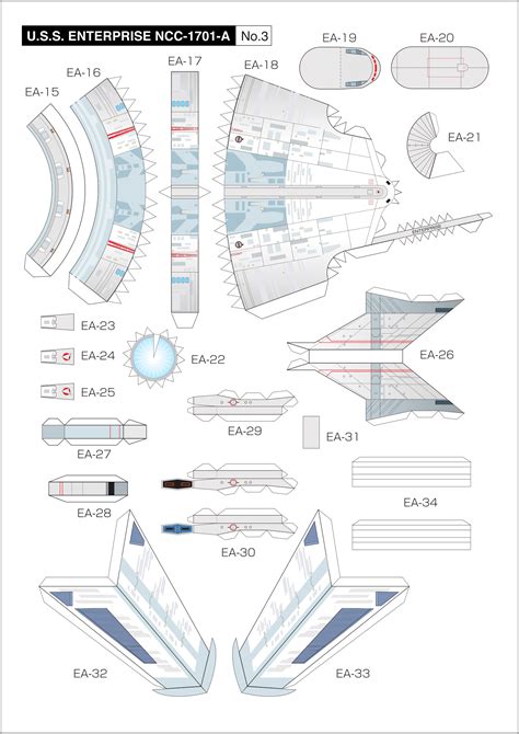 Uss Enterprise Ncc A Sheet Sf Paper Craft Uss Enterprise