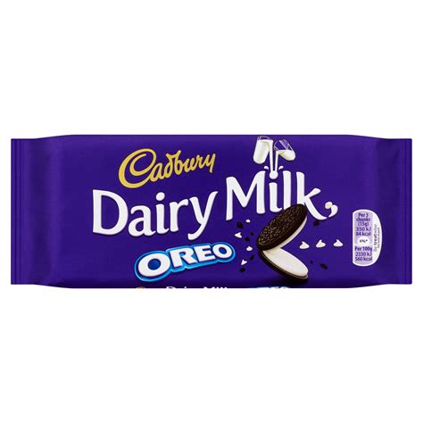 Cadbury Dairy Milk With Oreo Chocolate Bar 120g Single Chocolate Bars And Bags Iceland Foods