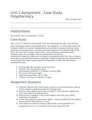 Case Study Polypharmacy In Geriatric Patient With CHF And Course Hero