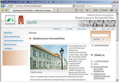 Neu Gestaltete Homepage Des Stadtmuseums Stadt Schwedt Oder