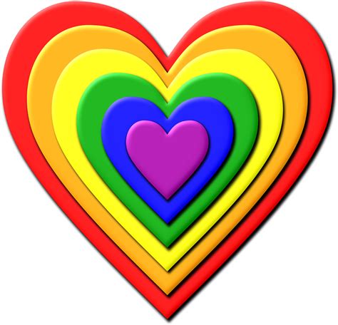 Clipart - Rainbow heart 2