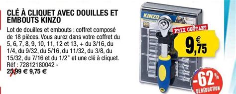 Promo Cl Cliquet Avec Douilles Et Embouts Kinzo De R Duction