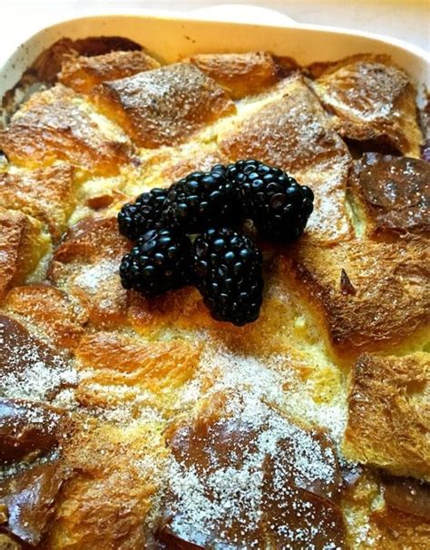 Simple Lemon Blackberry Bread Pudding