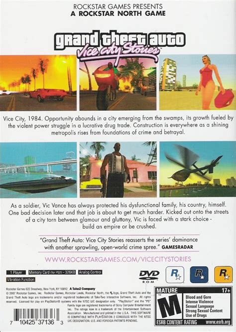 Grand Theft Auto Vice City Stories 2007 PlayStation 2 Box Cover Art