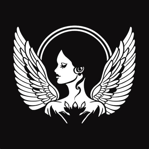 Premium Vector Beauty Woman With Wings Silhouette Logo Design