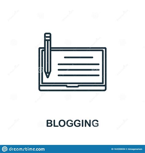 Blogging Icon Outline Style Thin Line Creative Blogging Icon For Logo