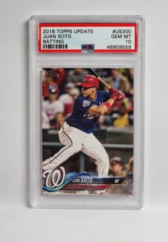 Topps Update Juan Soto Rc Rookie Batting Us Psa Gem Mint Ebay