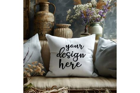 Beautiful Square Pillow Mockup Graphic By Mockup And Design Store