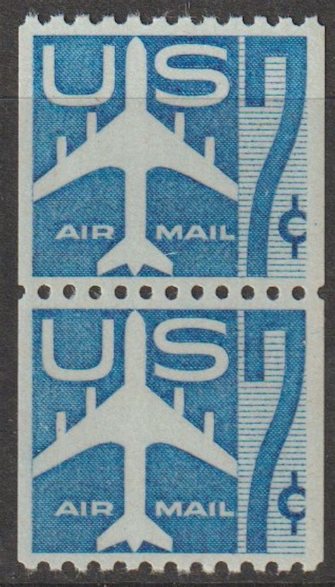 U S Scott C Jet Airliner Vf Xf Mnh Coil Pair United States