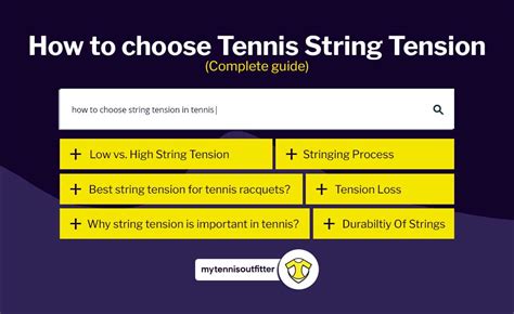 How To Choose Tennis String Tension Beginners Guide - MyTennisOutfitter