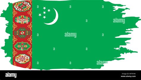 Turkmenistan Flag Vector Illustration Stock Vector Image And Art Alamy