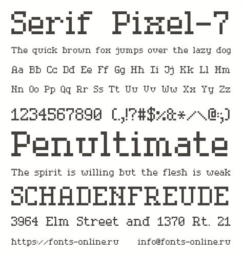 Serif Pixel 7 Font