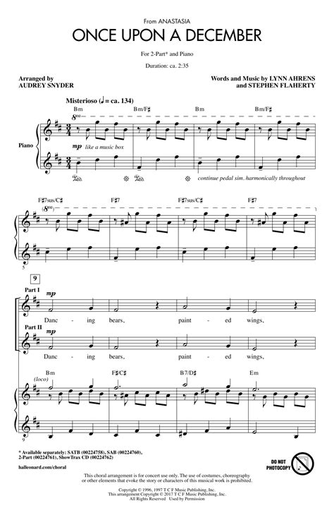 Once Upon A December | Sheet Music Direct
