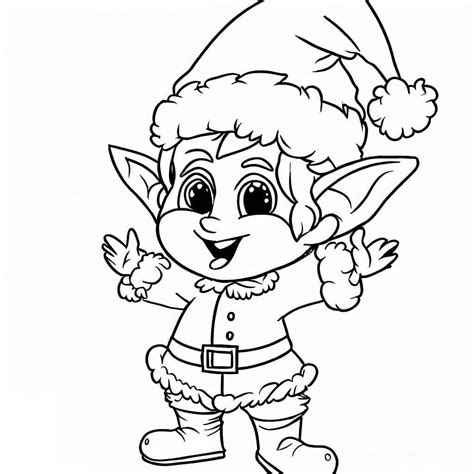 Lutin Noel Dessin Beau Collection Coloriage Lutin Noel Hd Avec Cadeau