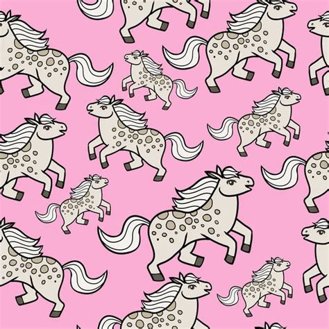 Pony Seamless Pattern Stock Vector Image By ©lashmipics 194638090