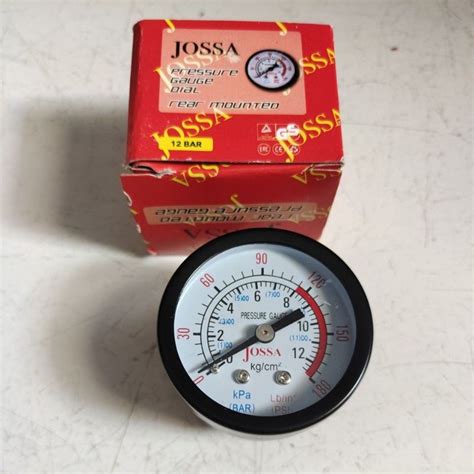 Jual JOSSA Pressure Gauge Drat Tengah 1 4 Merah HEAVY DUTY 50mm